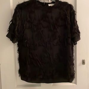 Carven silk textured tee